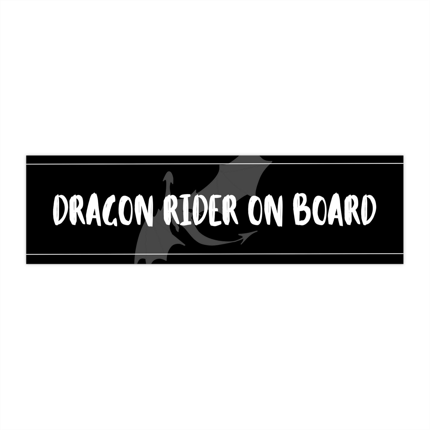dragon rider bumper sticker