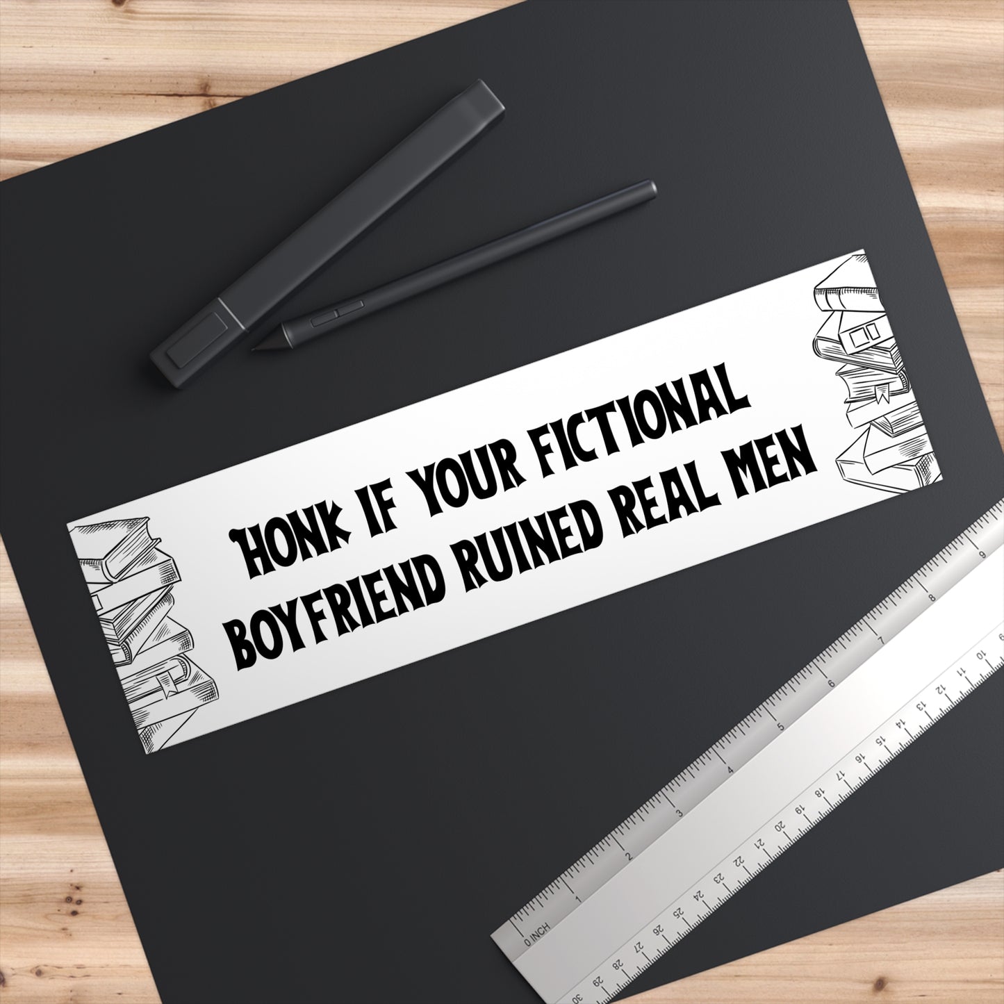 honk for fictional boyfriends bumper sticker