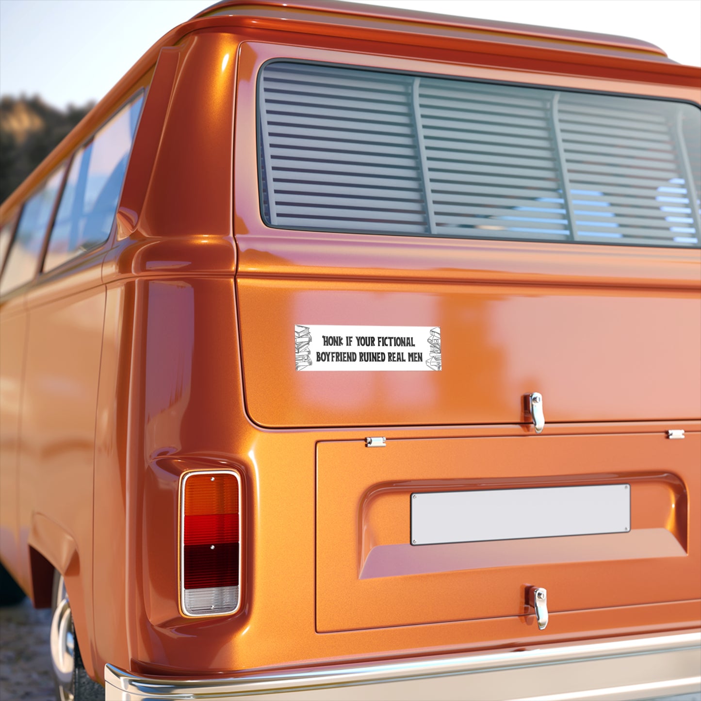 honk for fictional boyfriends bumper sticker