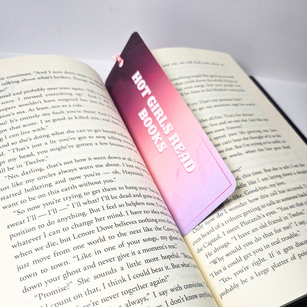 “hot girls read books” bookmark
