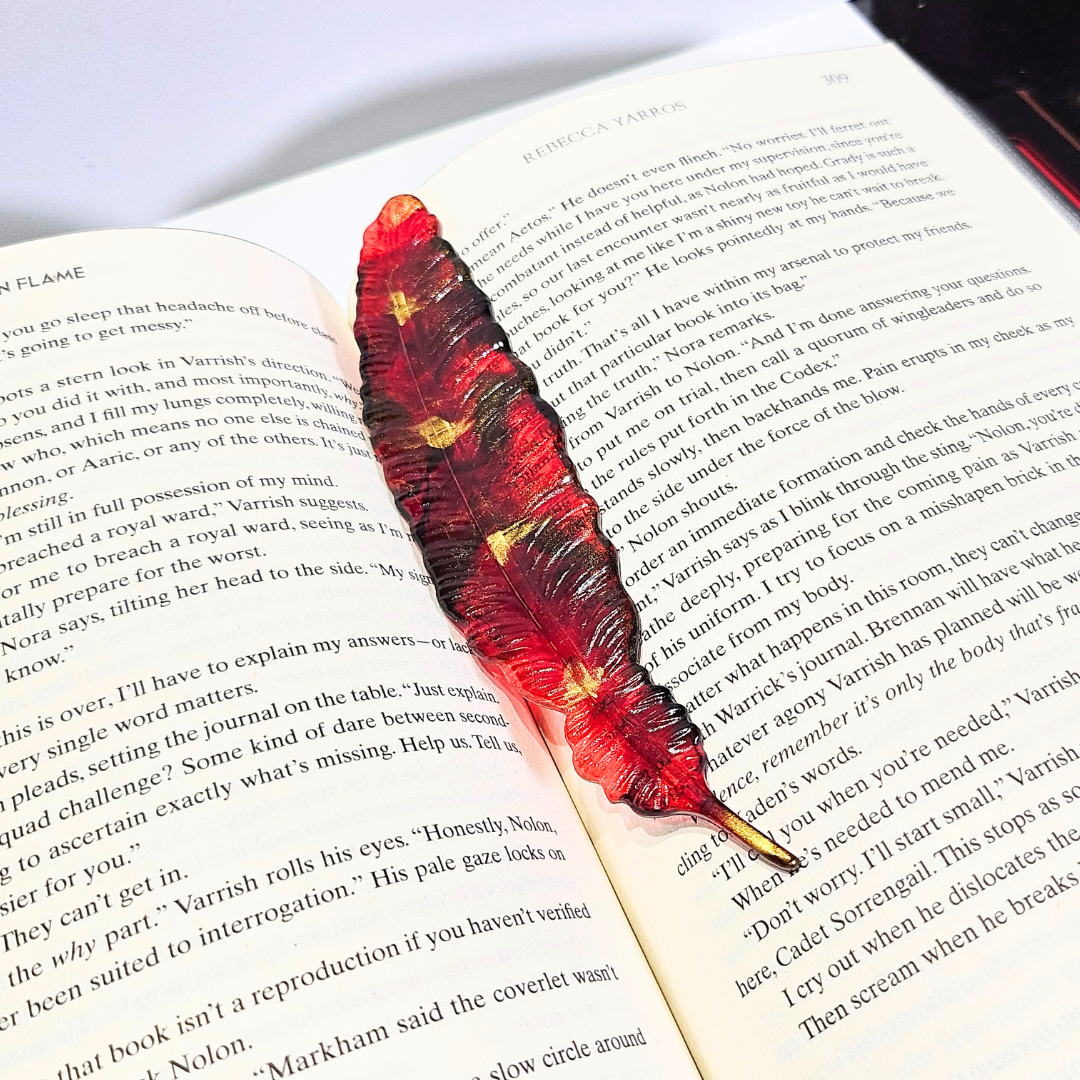 custom resin feather bookmark