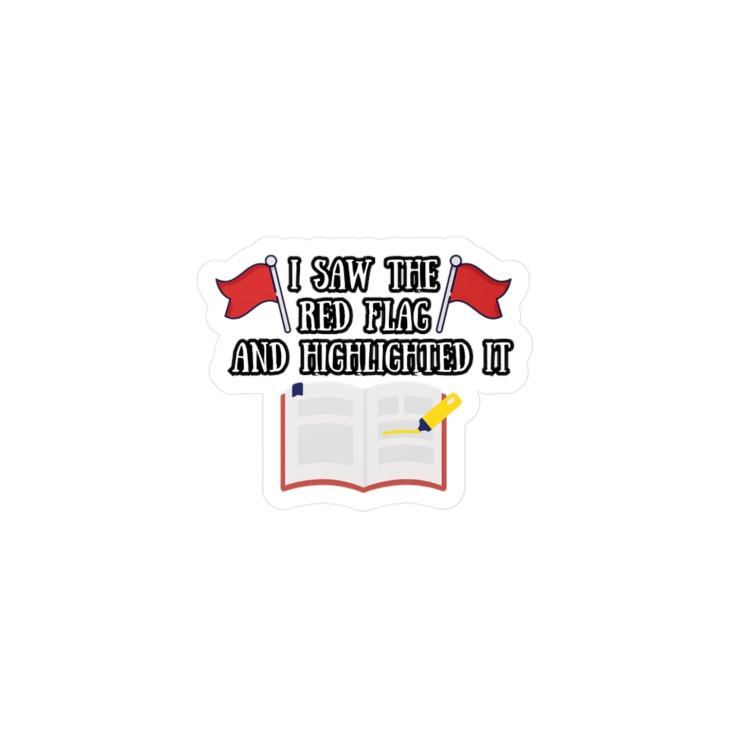 read flag highlighter sticker