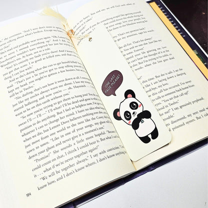 “One Last Page Please” Panda Bookmark