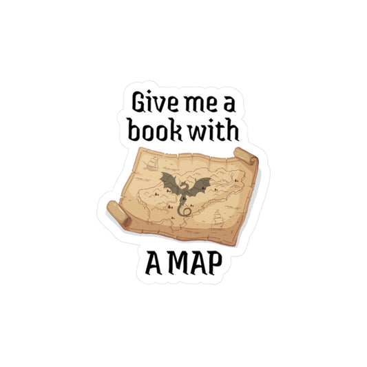Book With A Map Sticker