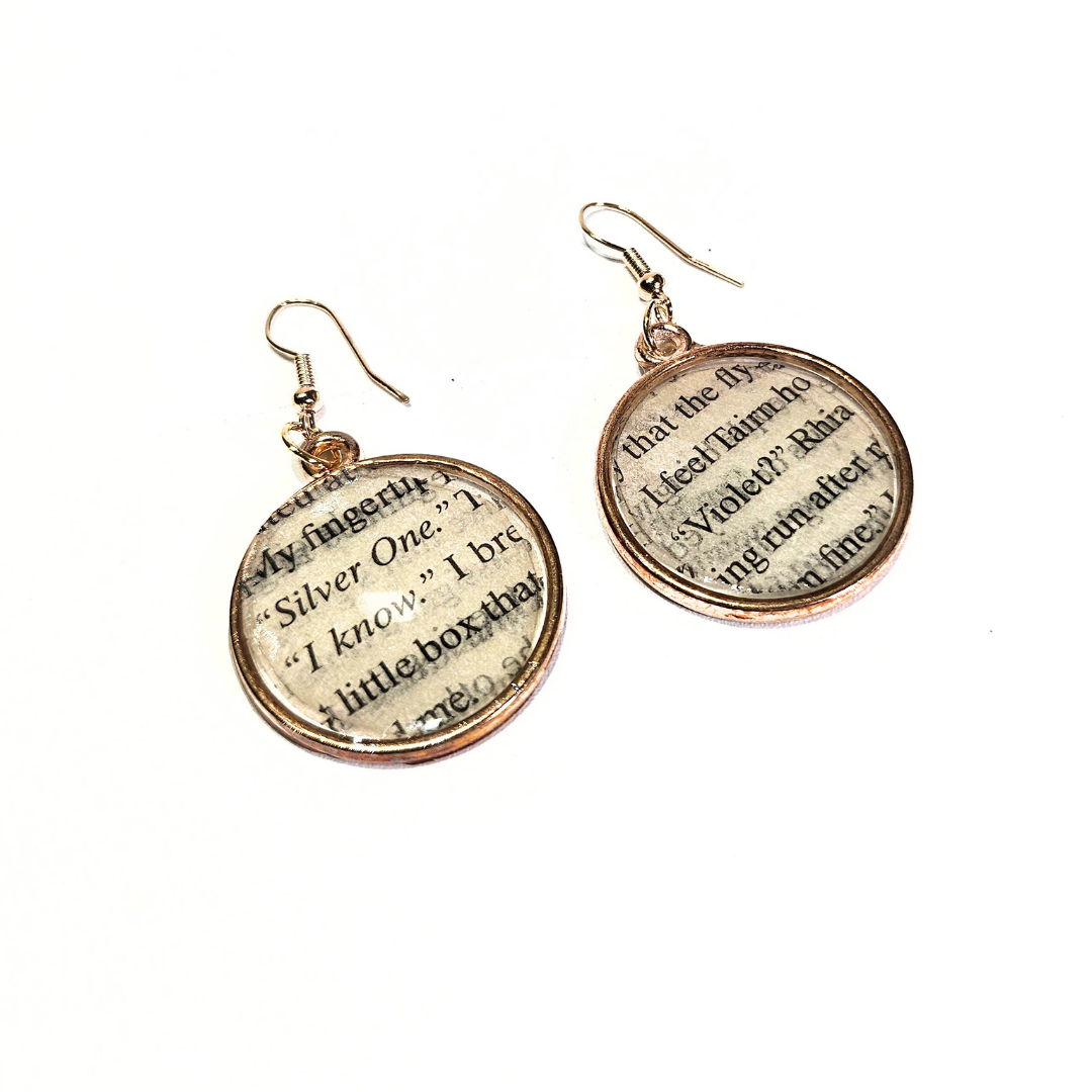 book page earrings