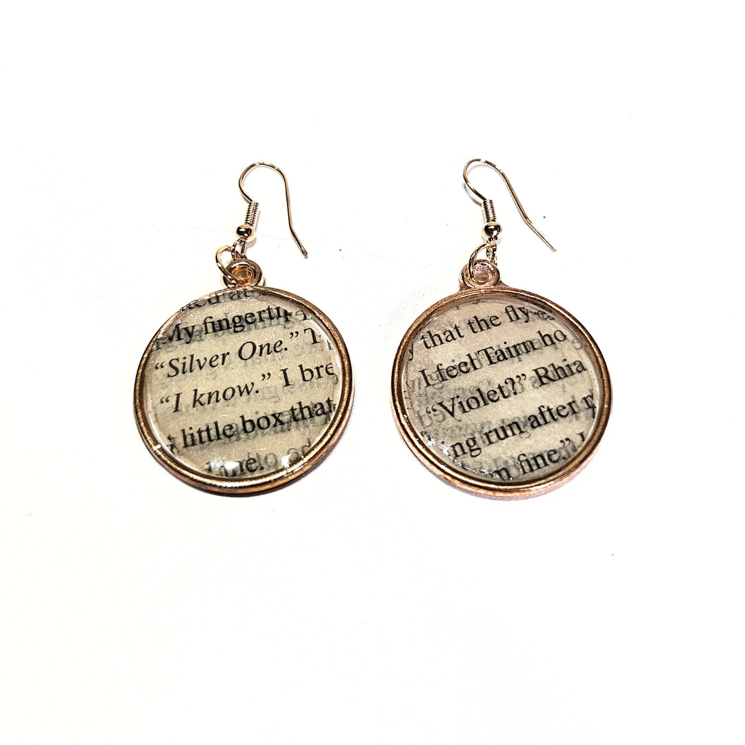 book page earrings