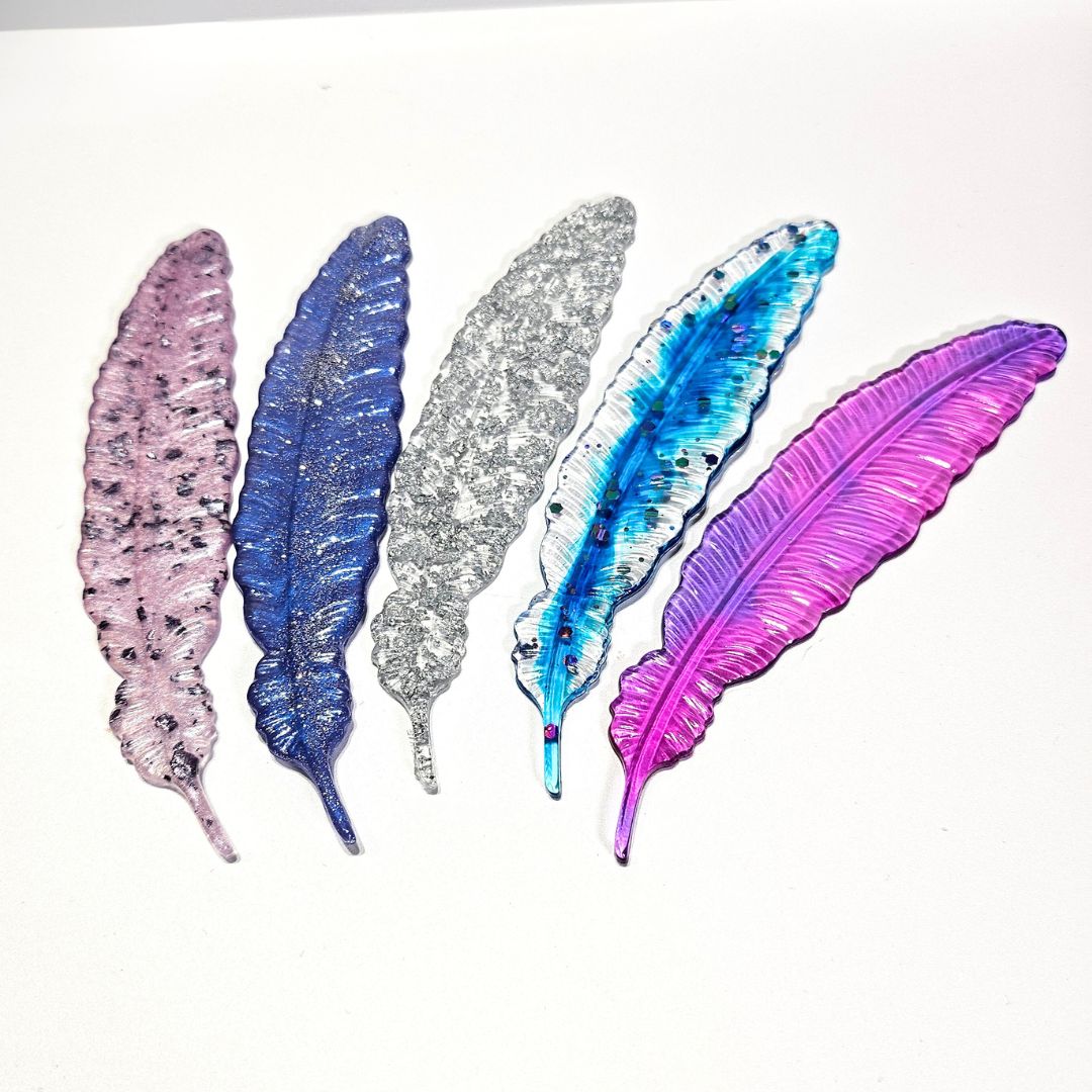 custom resin feather bookmark