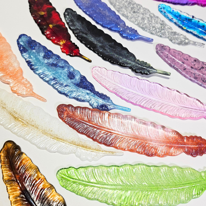Custom Resin Feather Bookmark