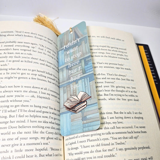 “I Didn’t Want to Stop Reading” Bookmark