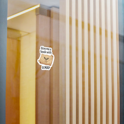 Book With A Map Sticker