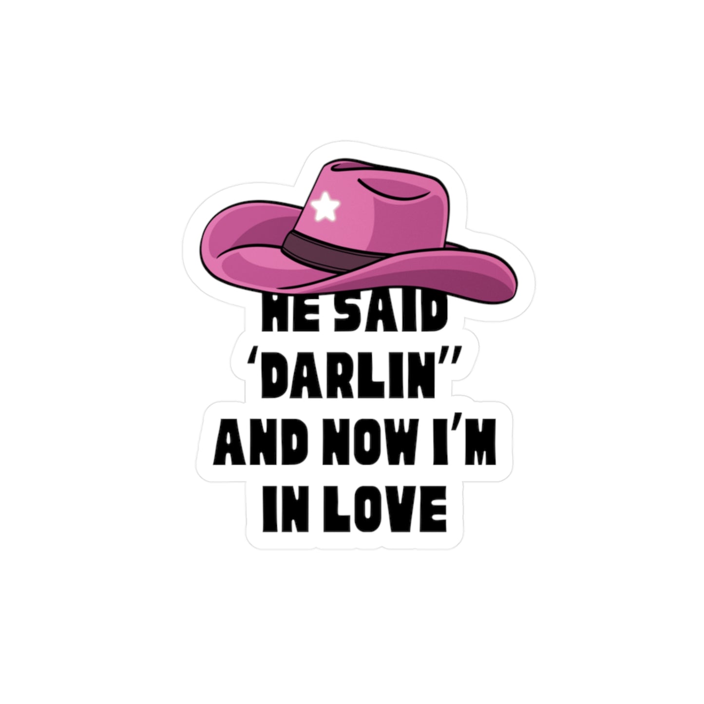 cowboy romance sticker