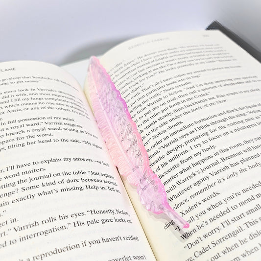 Custom Resin Feather Bookmark
